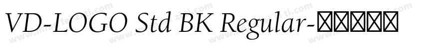 VD-LOGO Std BK Regular字体转换